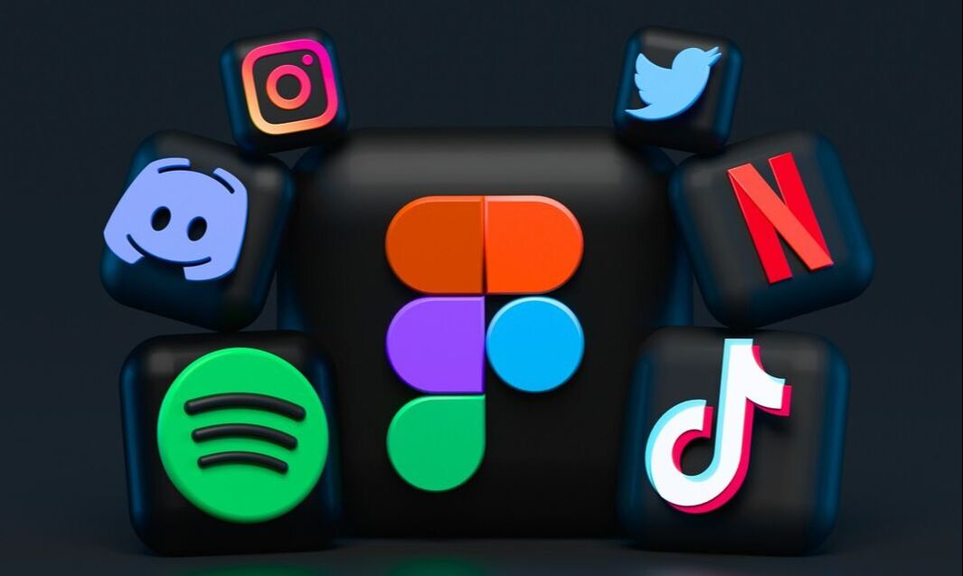 A collection of social media icons on an article about social media for authors
