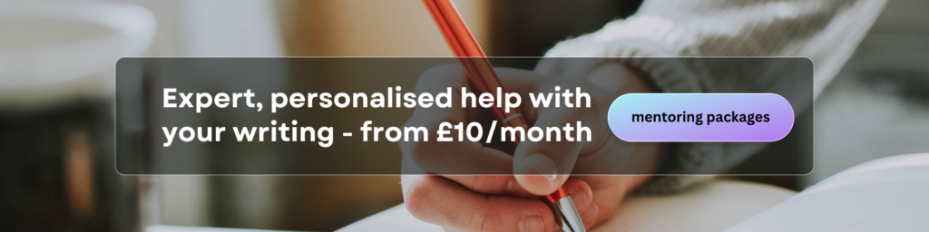 1:1 mentoring for authors from £10 per month no minimum contract
