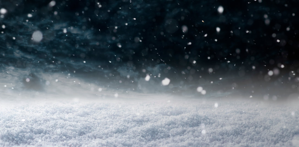 A dark, desolate, snowy night