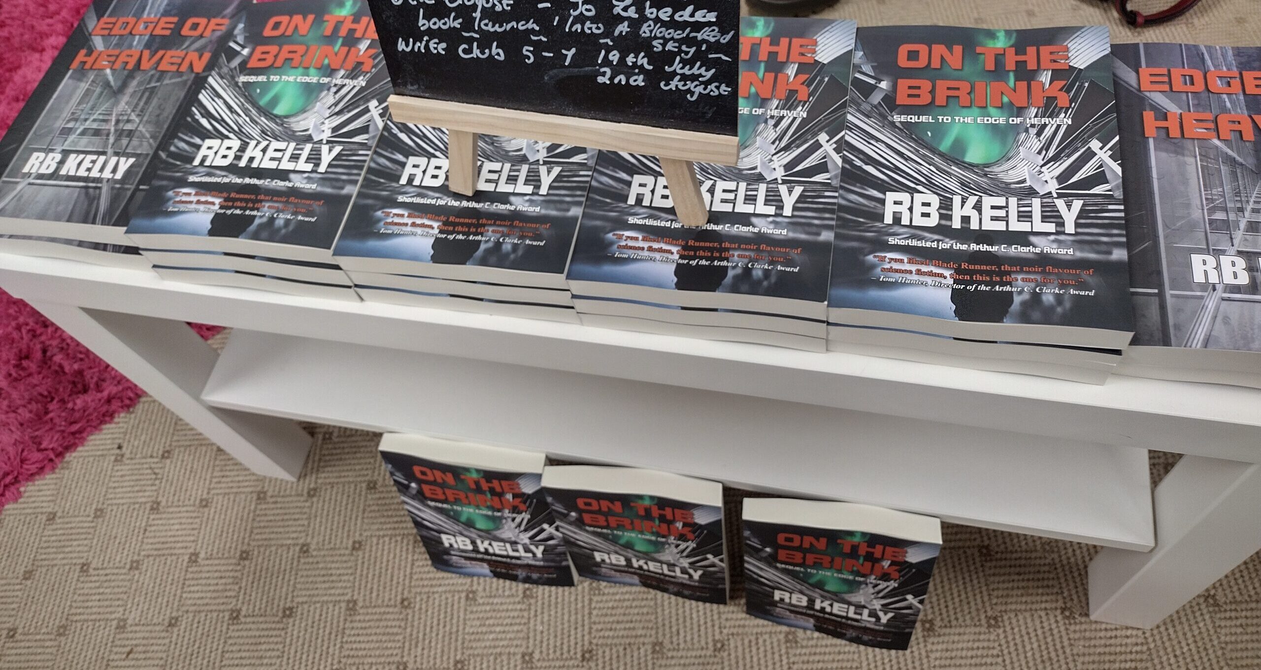 On the Brink for sale at The Secret Bookshelf at the Northern Ireland launch, July 2022