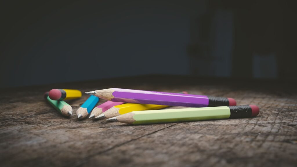 pencils, writing, stationery