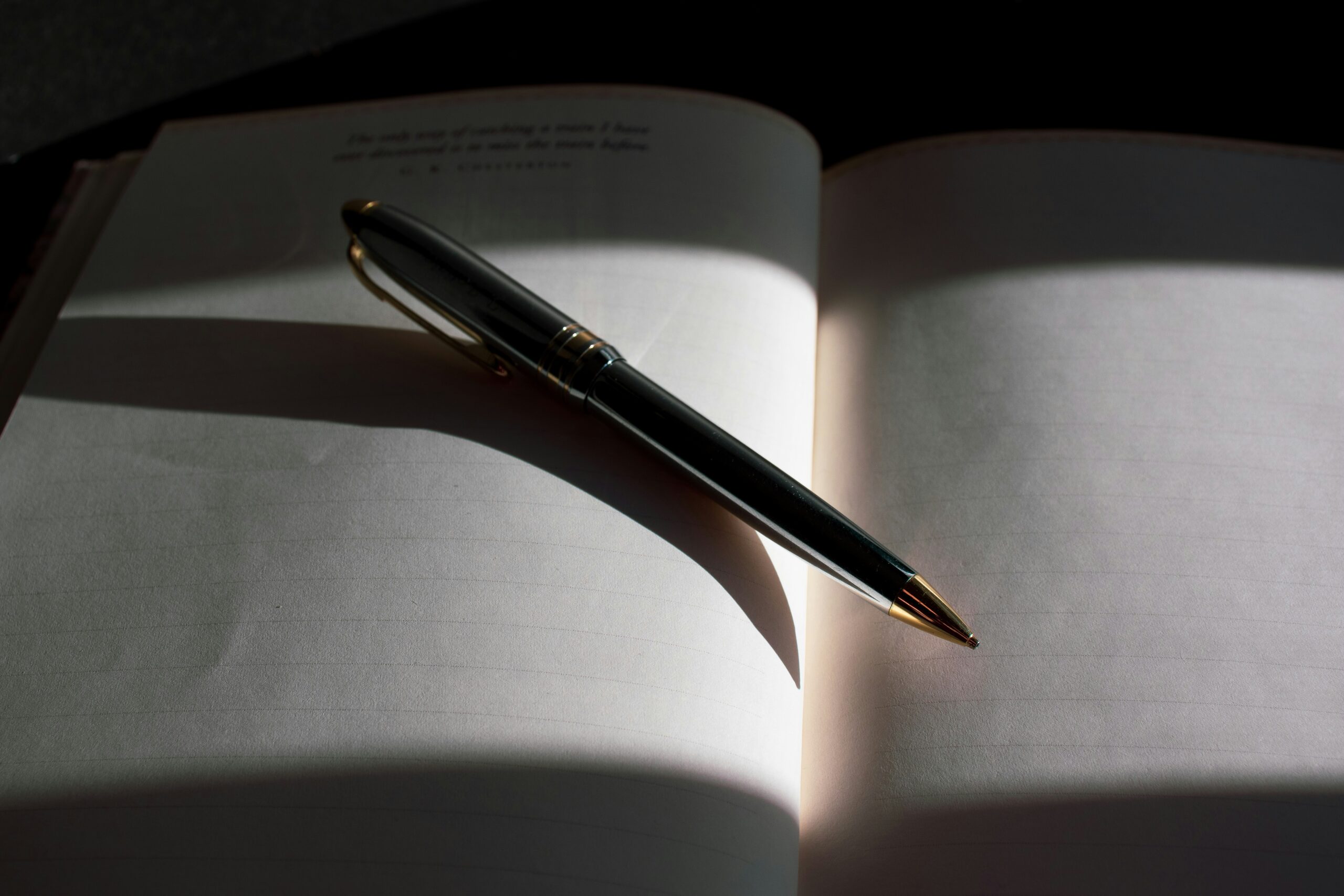 pen, book, shadow, narrative, writer