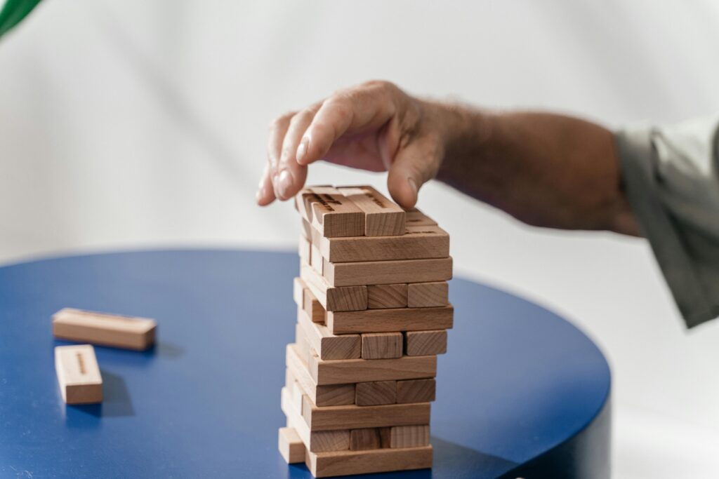 Stacking blocks on top of blocks