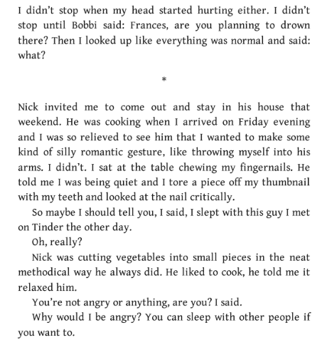 excerpt from Sally Rooney's Conversations with Friends