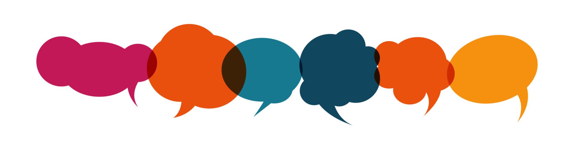Colourful speech bubble communication icon concept. Vector illustration design for speak, discussion, chat and talking symbol.
